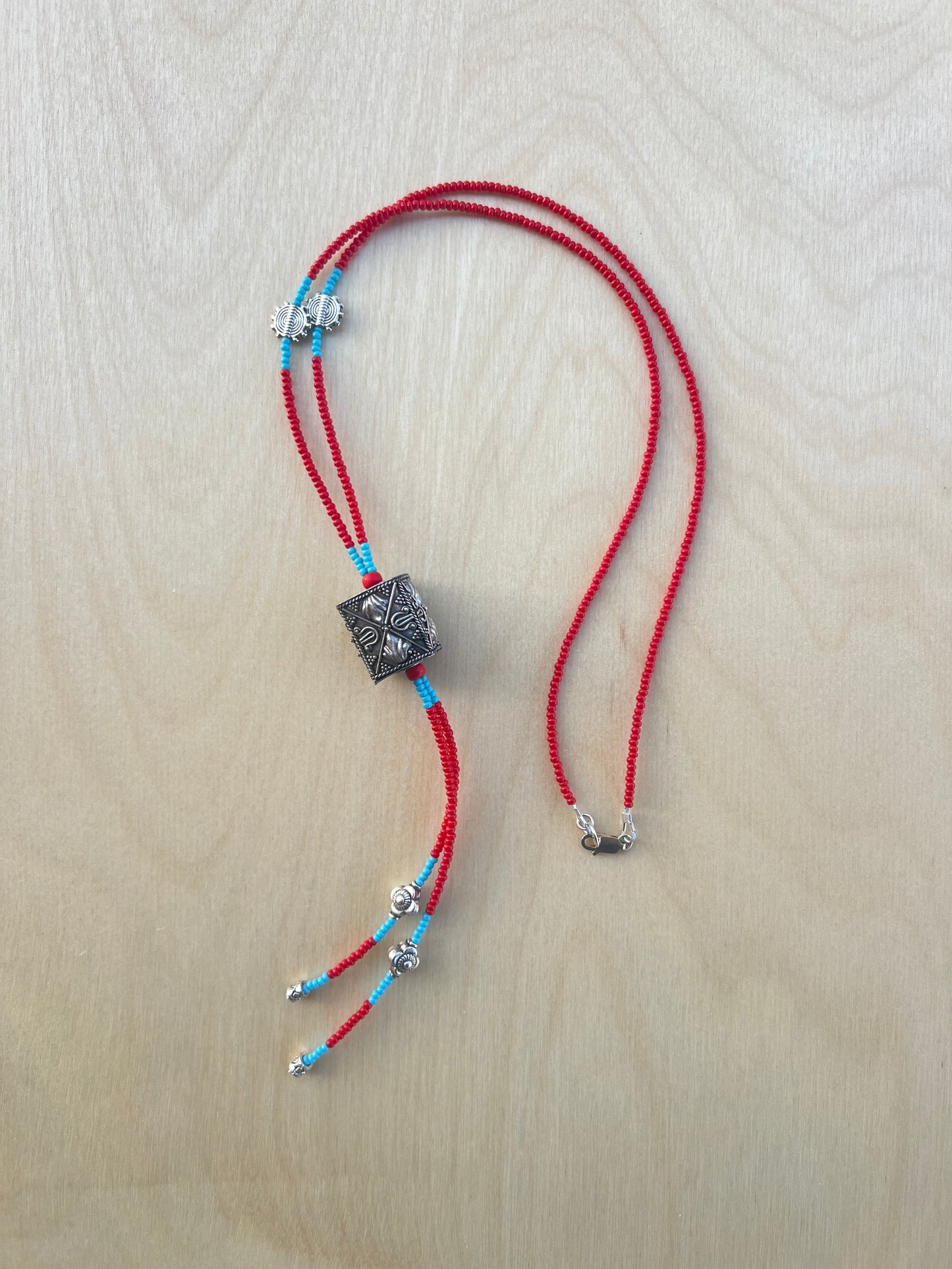Bolo Tie with Bali Silver Box Bead