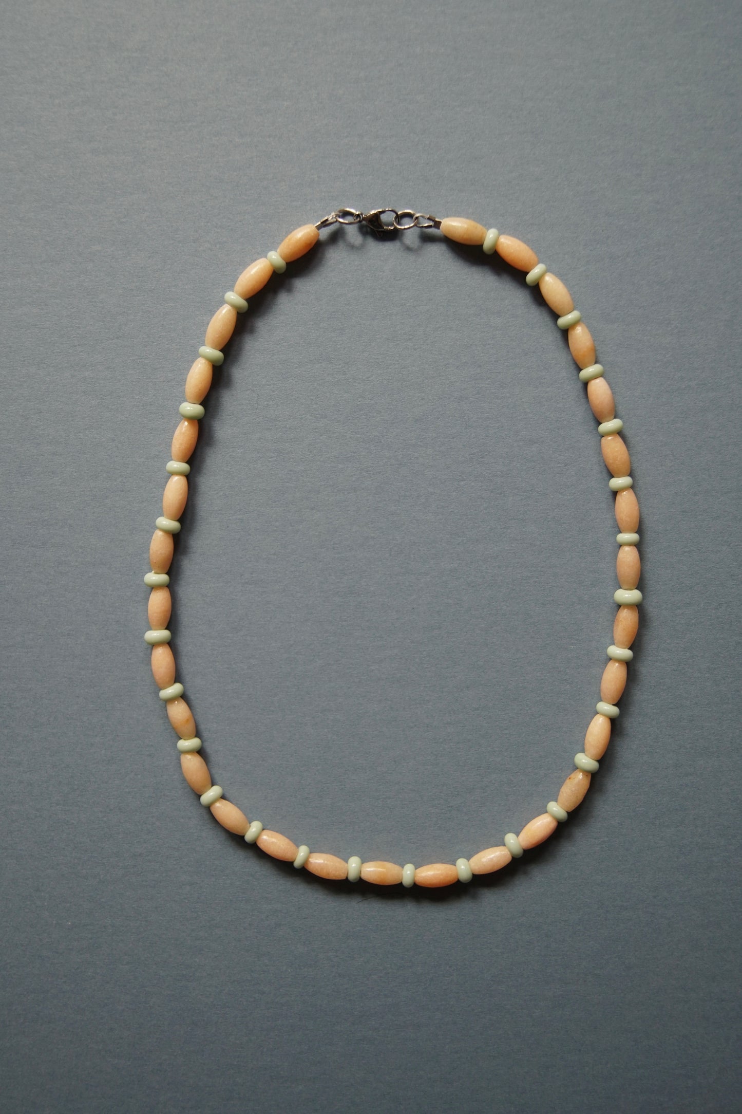 Peach Aventurine and Glass