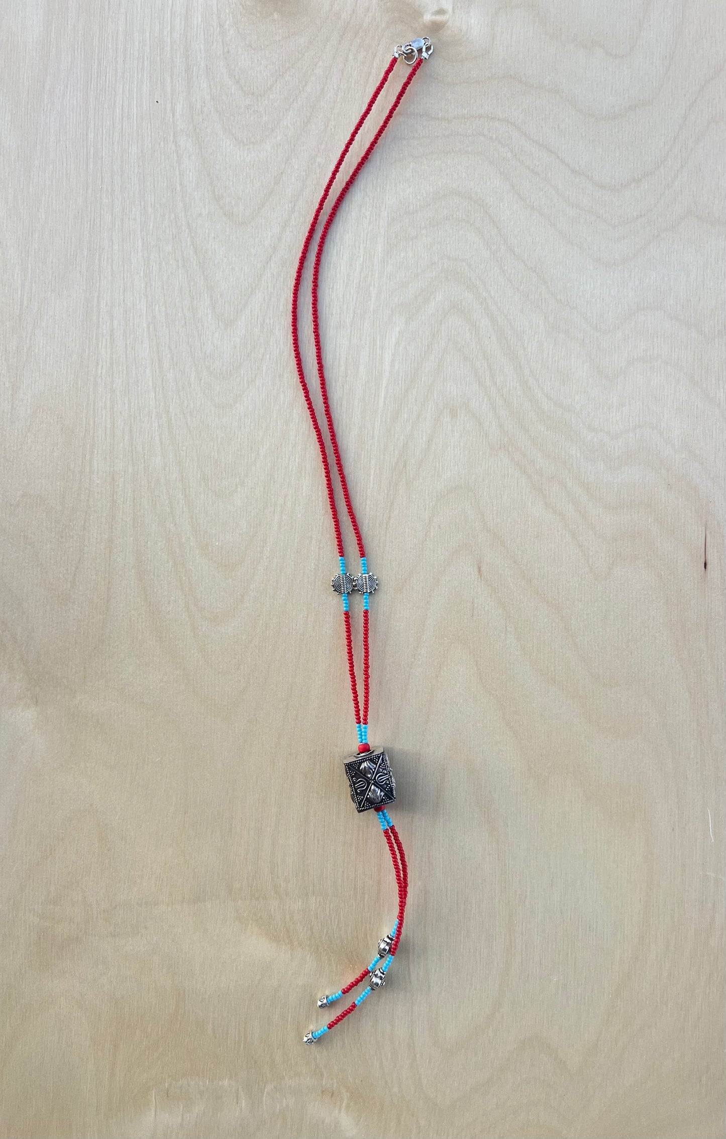 Bolo Tie with Bali Silver Box Bead