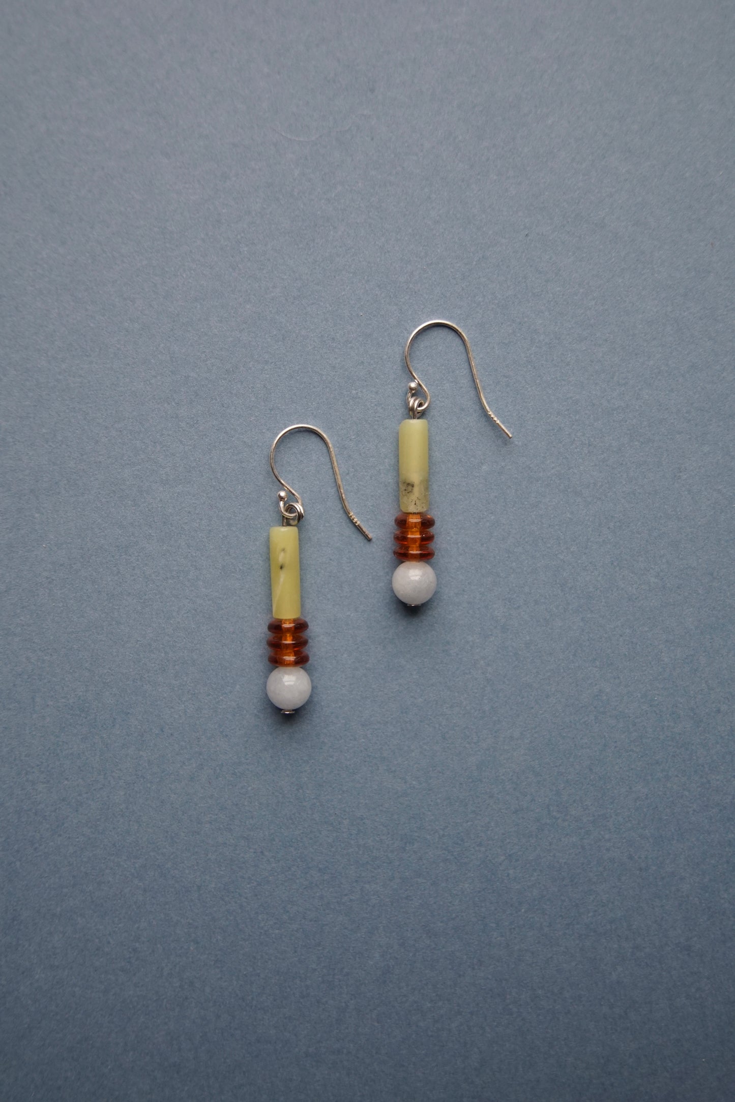 Lime Jade and Morganite Drop