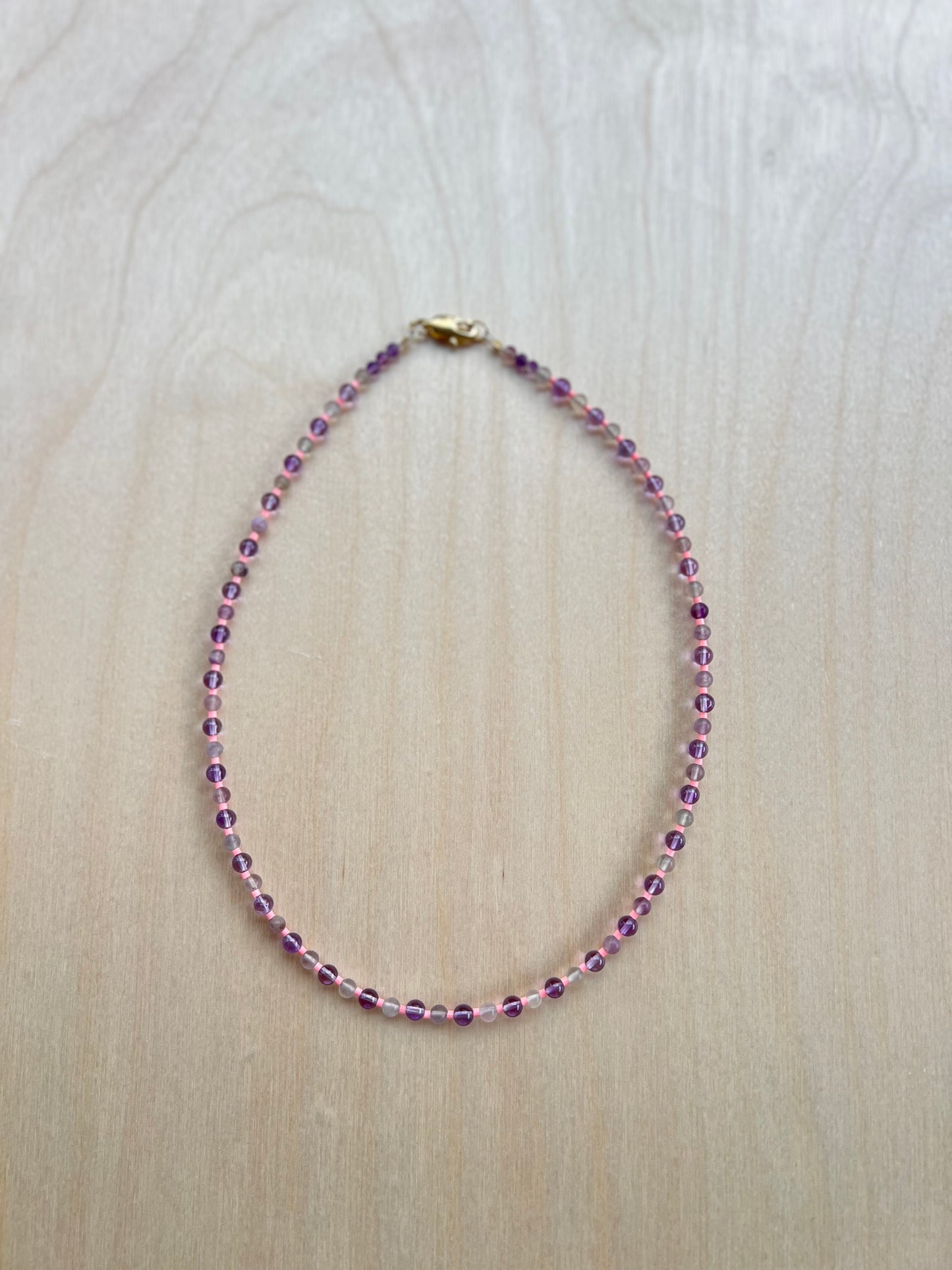 Seed Bead & Amethyst Necklace