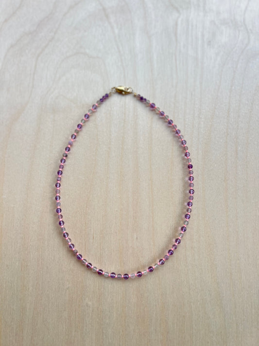 Seed Bead & Amethyst Necklace