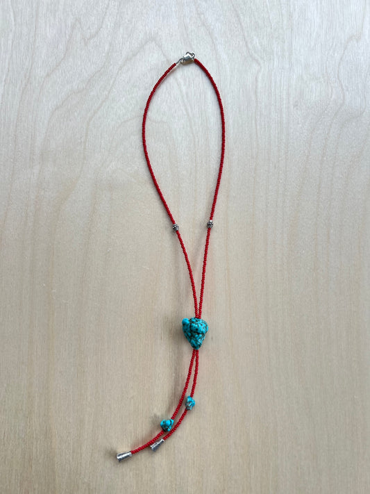 Bolo Tie in Raw Turquoise