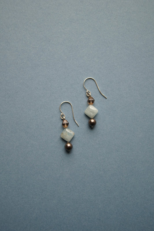 Amazonite and Pearl Drop