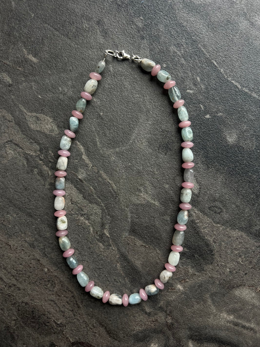 Morganite and Rhodochrosite