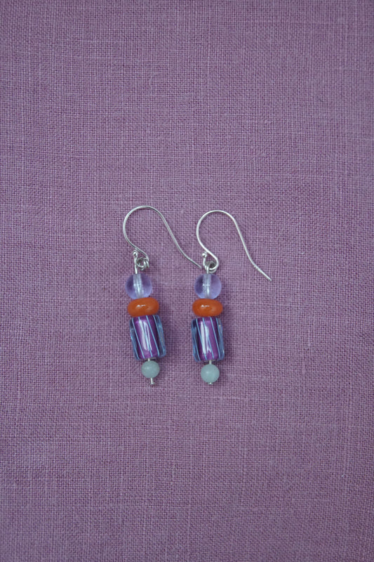 Lampwork and Colorado Aquamarine