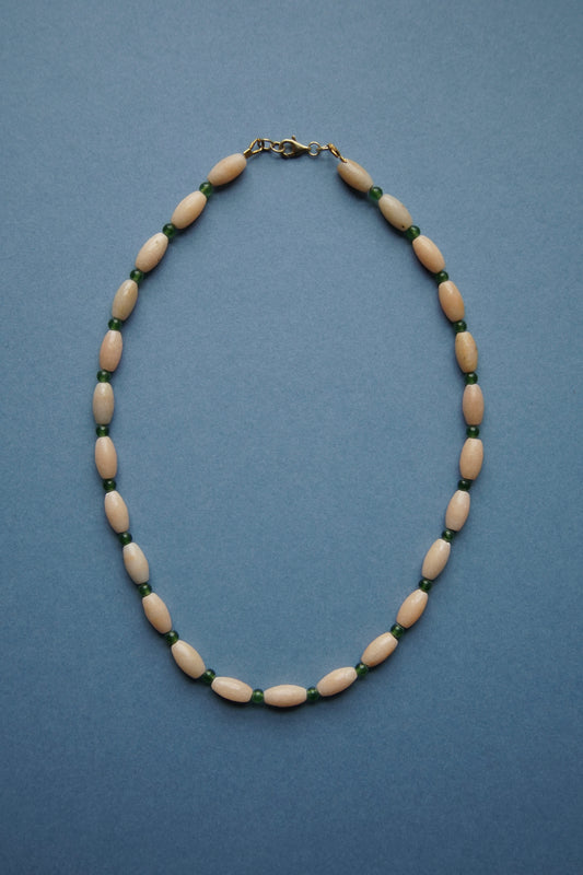 Peach Aventurine and Nephrite Jade