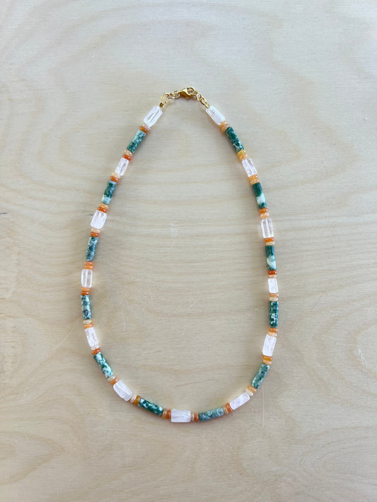 Persian Jade, Rose Quartz and Adventurine