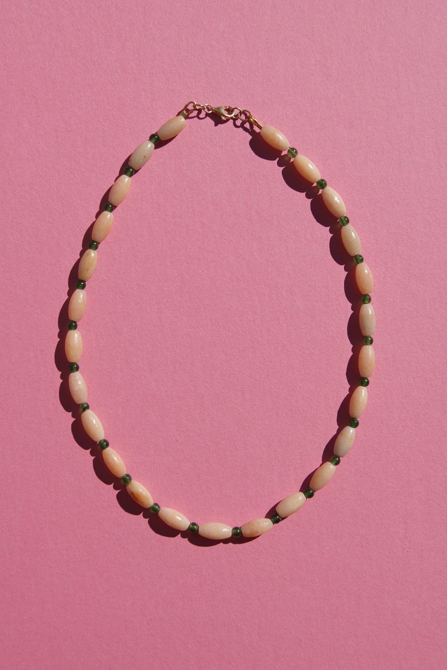 Peach Aventurine and Nephrite Jade