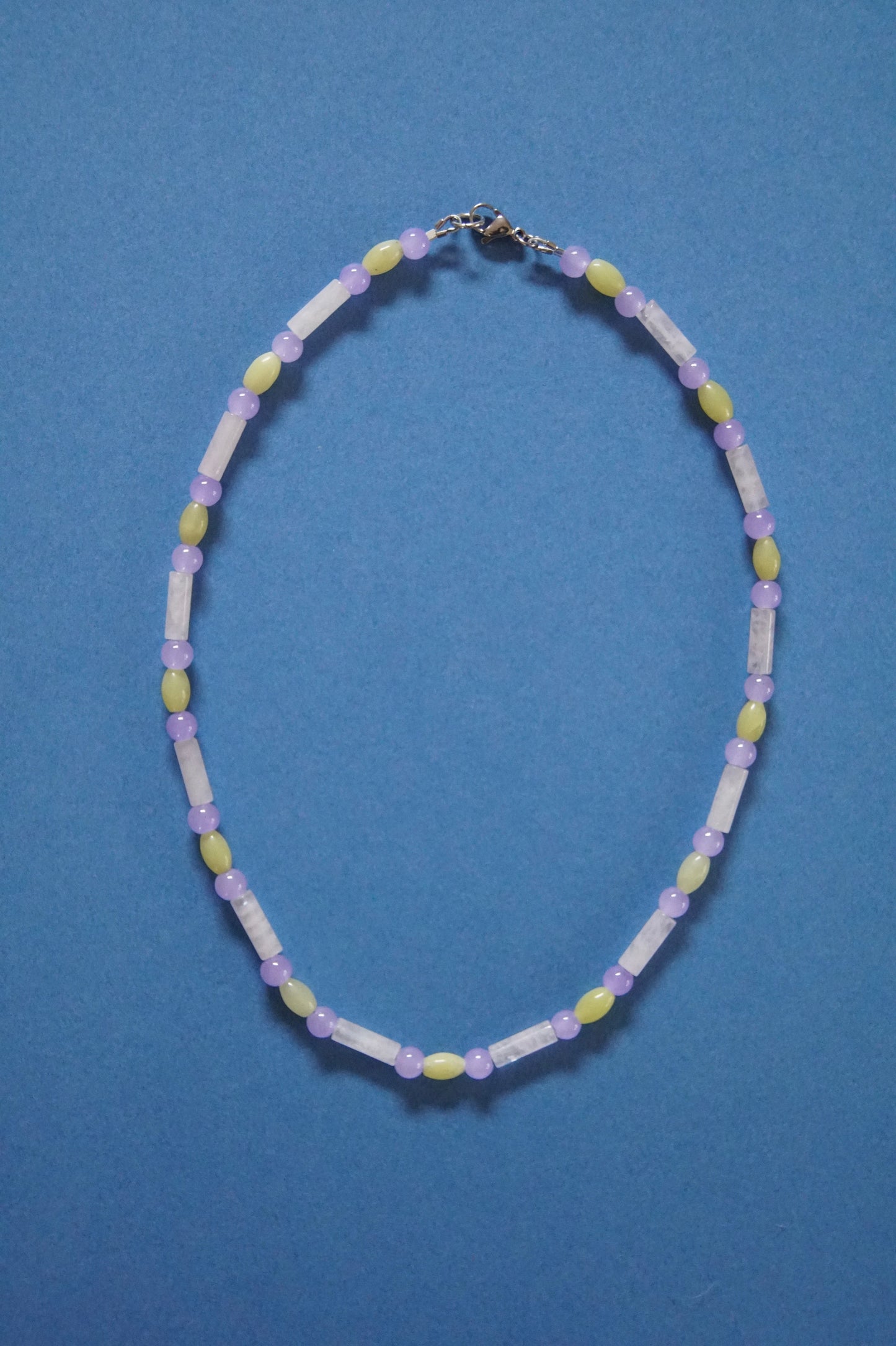 Rose Quartz and Lime Jade Strand