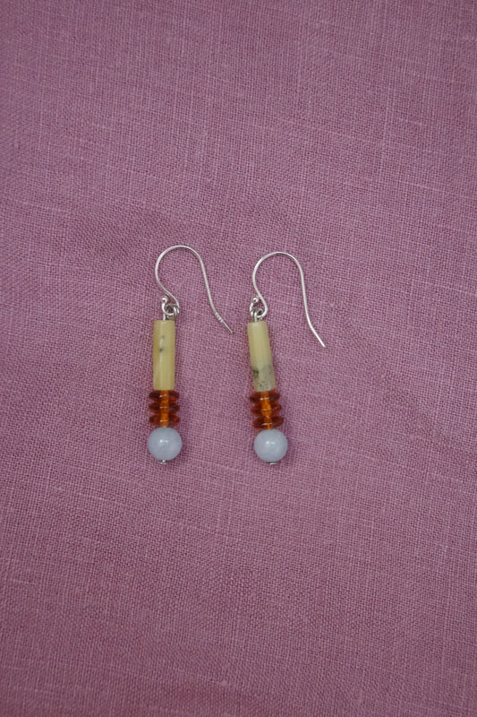 Lime Jade and Morganite Drop