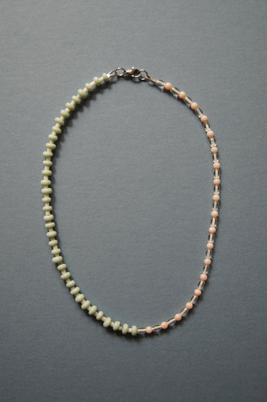 Two Face Rose Quartz and White Turquoise