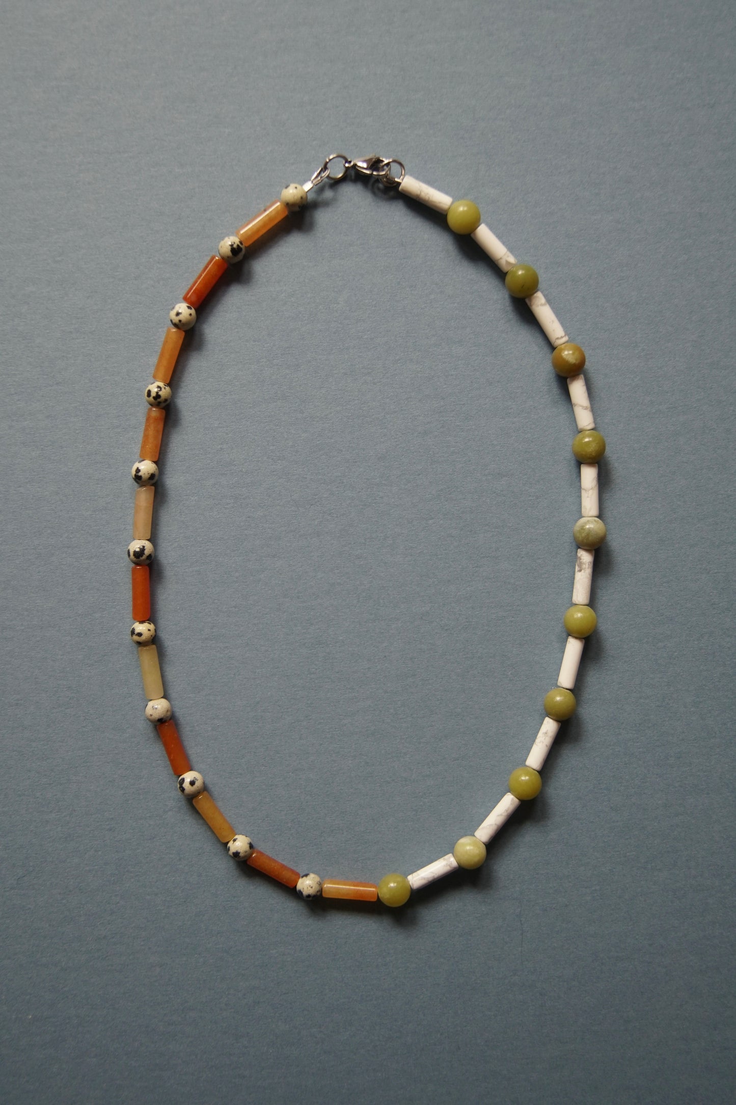 Two Face Jade, Howlite, Aventurine, and Dalmatian Jasper