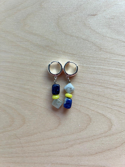 Lapis and Aquamarine Drop