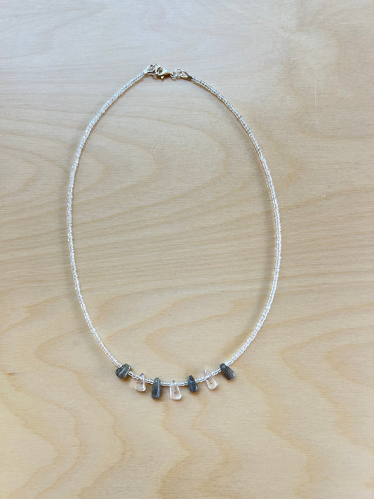 Labradorite and Quartz