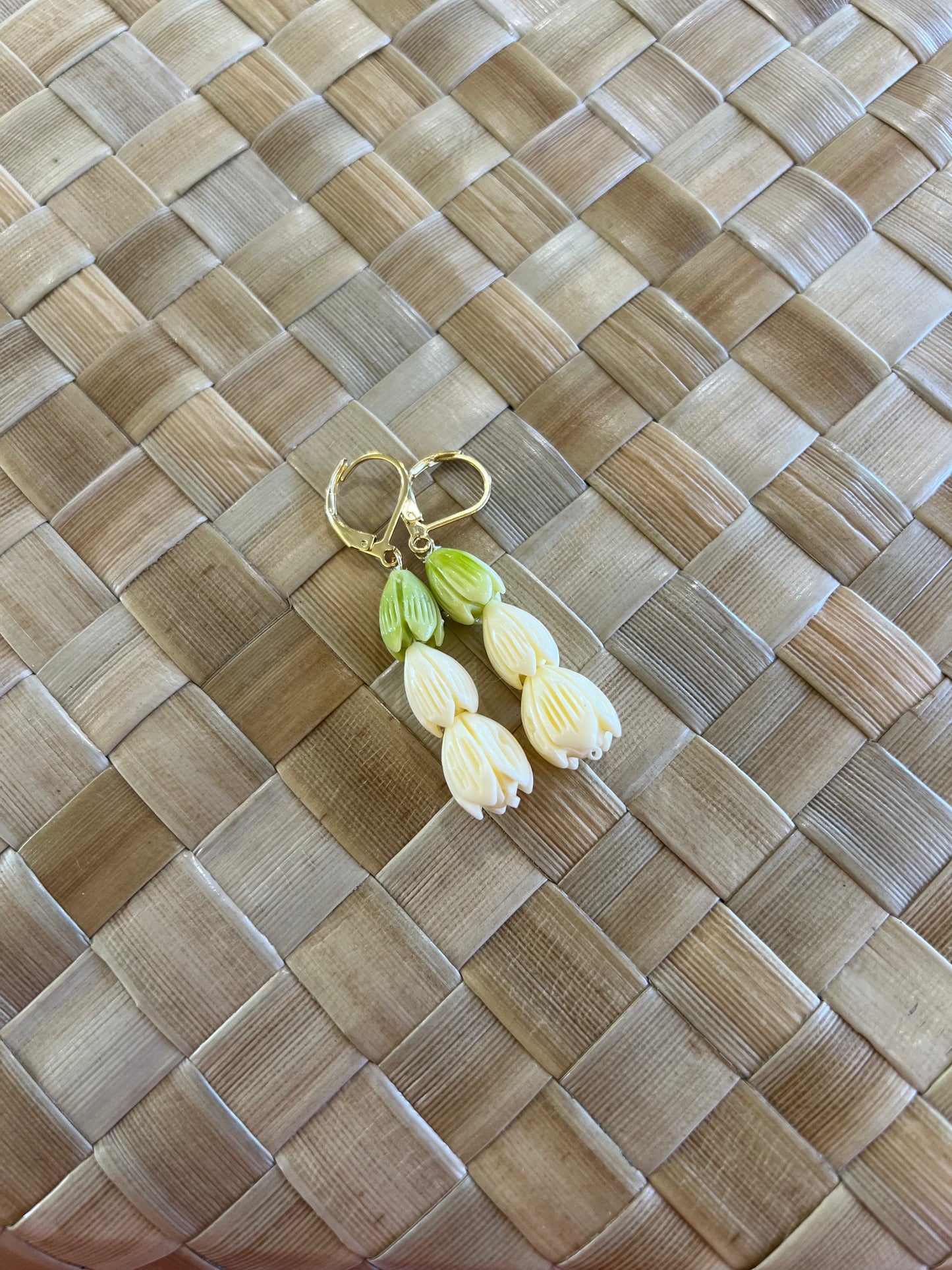 Triple Pikake Drop Earrings