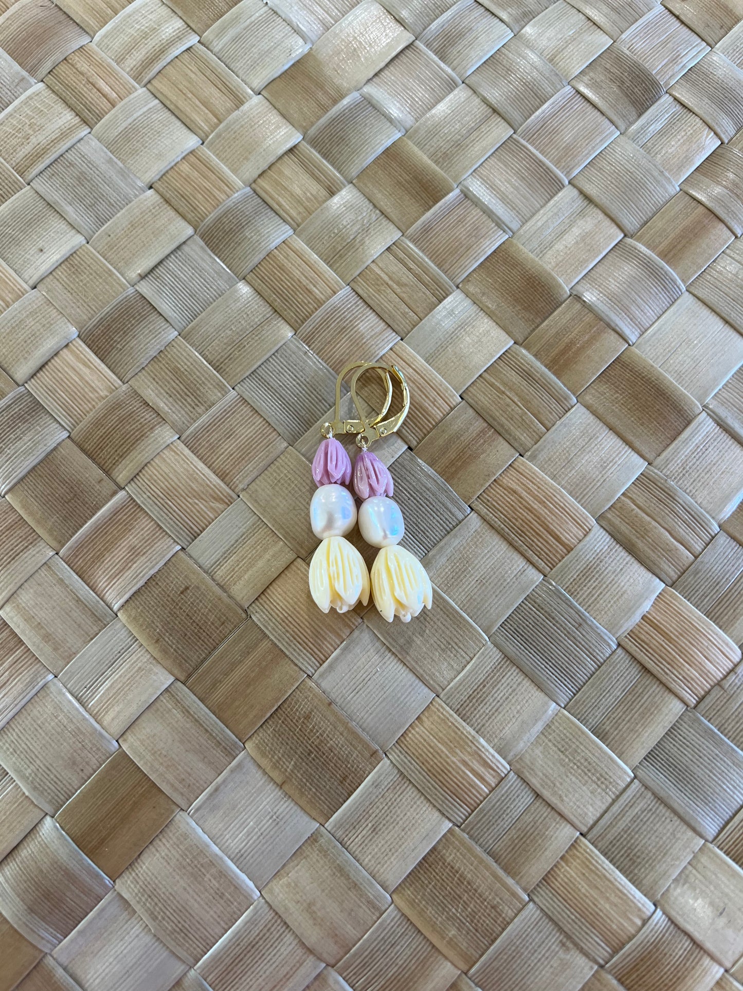 Triple Pikake Drop Earrings