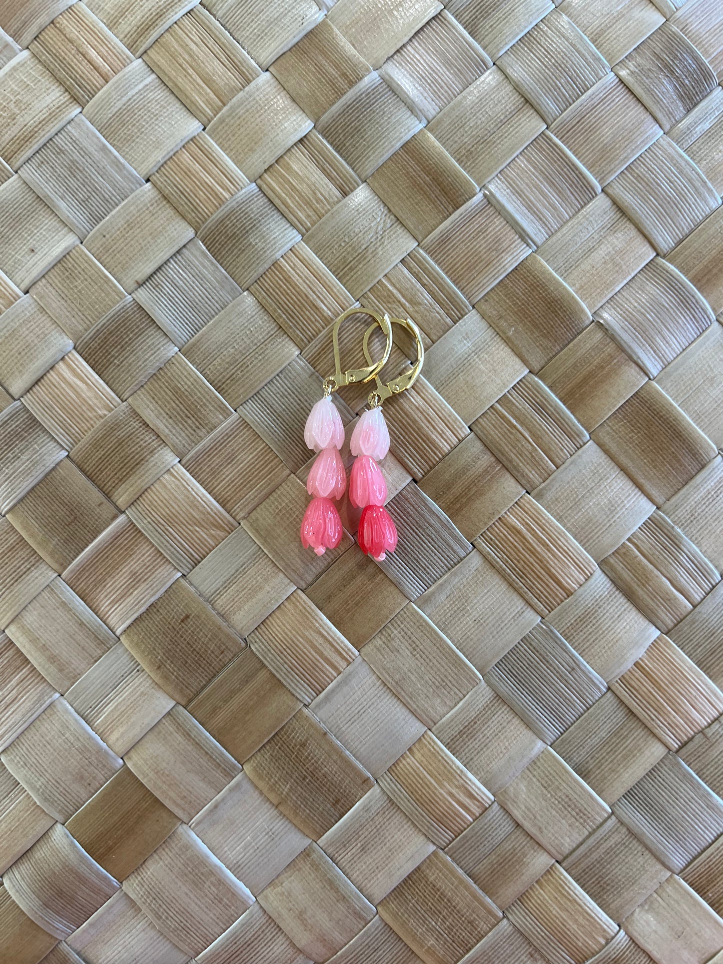 Triple Pikake Drop Earrings