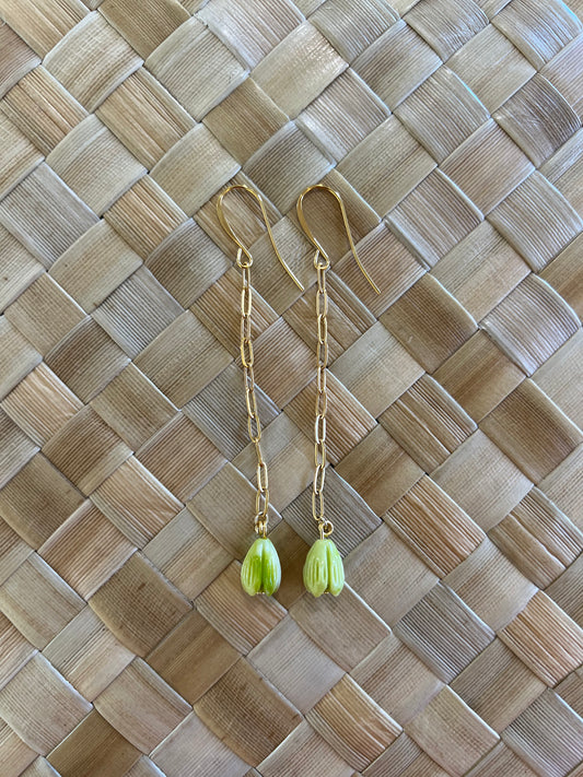 Drop Pikake on Chain Earrings