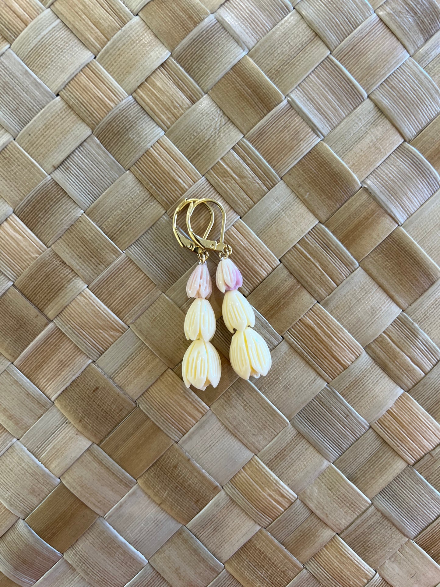 Triple Pikake Drop Earrings