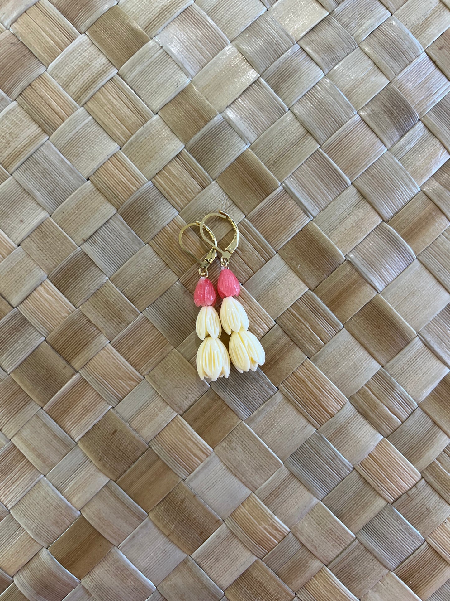 Triple Pikake Drop Earrings