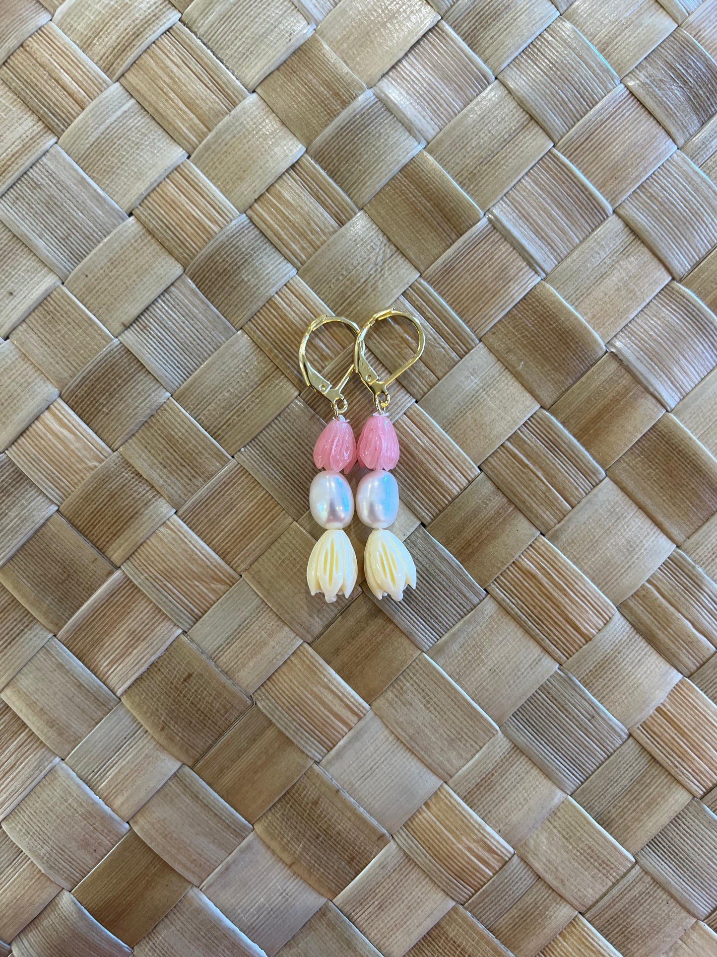 Triple Pikake Drop Earrings